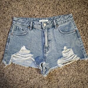 PacSun High Rise Festival Jean Shorts Medium Wash Size 28